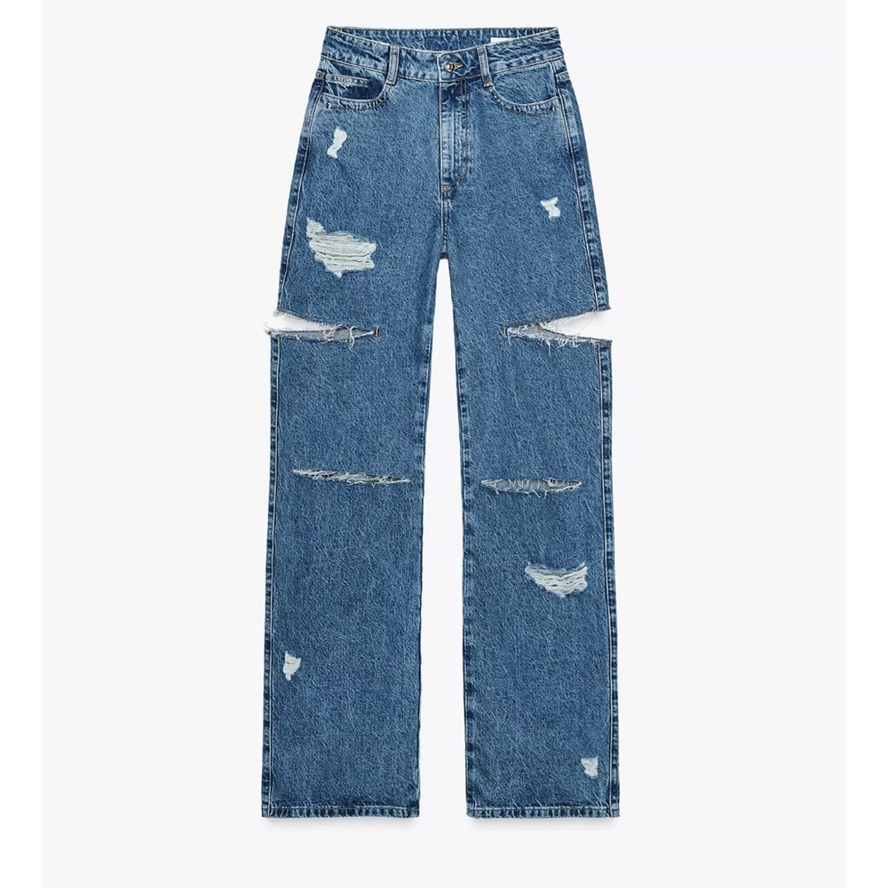 Zara Blue Straight Leg Jeans